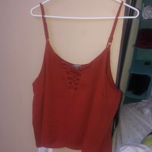 Red shirt with Designs in front